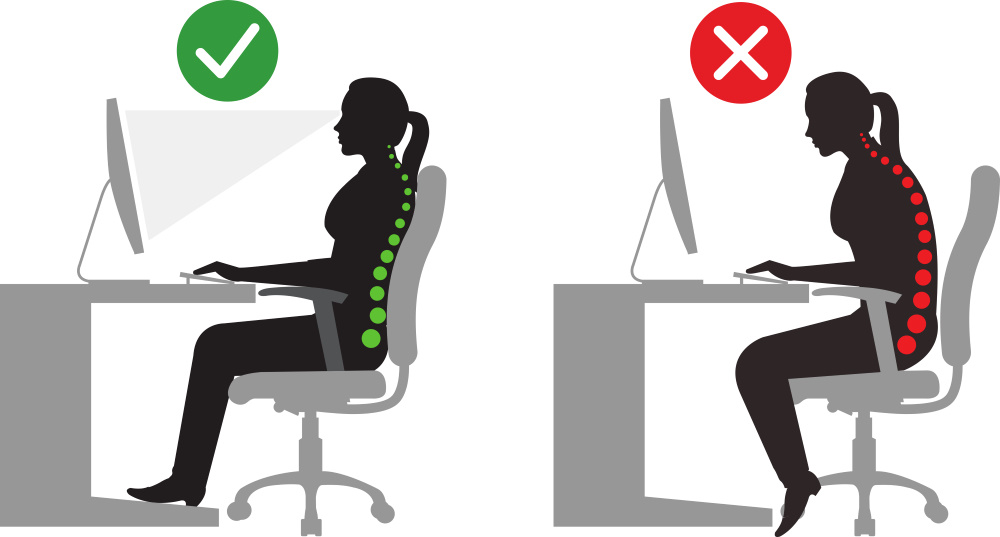 ergonomic worstation setup